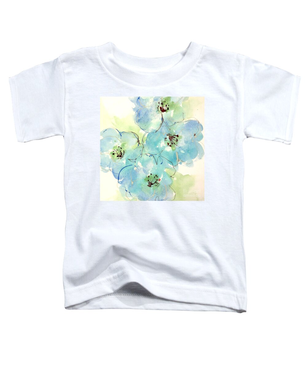Original Watercolors Toddler T-Shirt featuring the painting Japanese Quince 2 by Chris Paschke