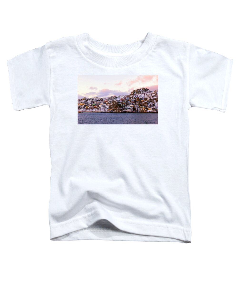 Jelly Bean Houses Toddler T-Shirt featuring the photograph Jelly Bean Houses Painted By Sunset by Zinvolle Art