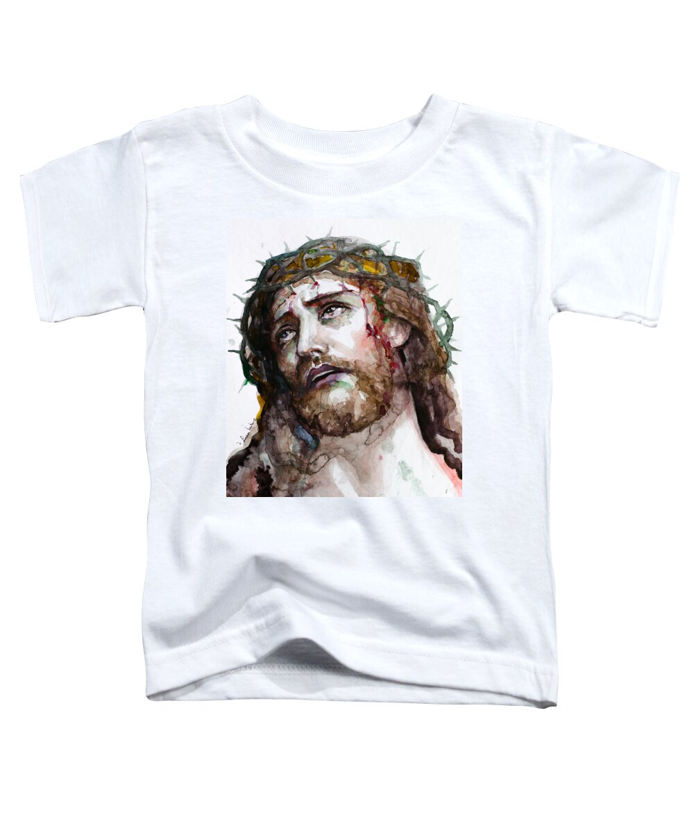 Jesus Christ Toddler T-Shirt featuring the painting The Suffering God by Laur Iduc