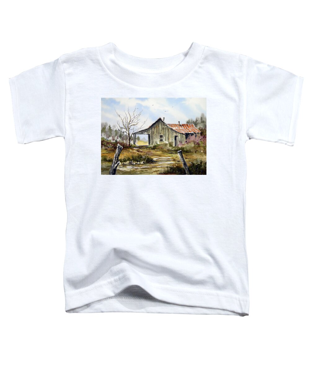 Shack Toddler T-Shirt featuring the painting Joe's Place by Sam Sidders