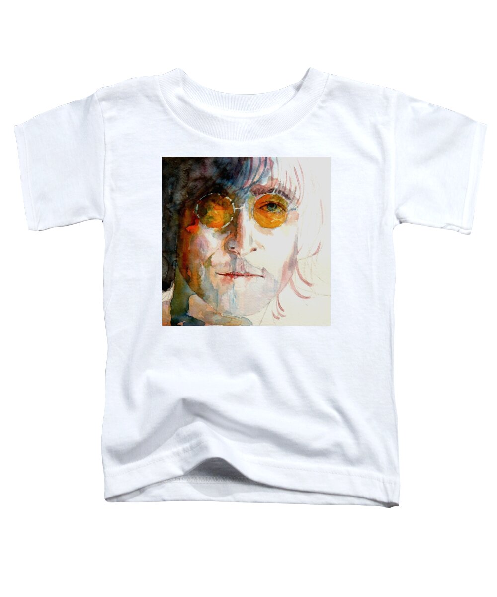 John Lennon Toddler T-Shirt featuring the painting John Winston Lennon by Paul Lovering
