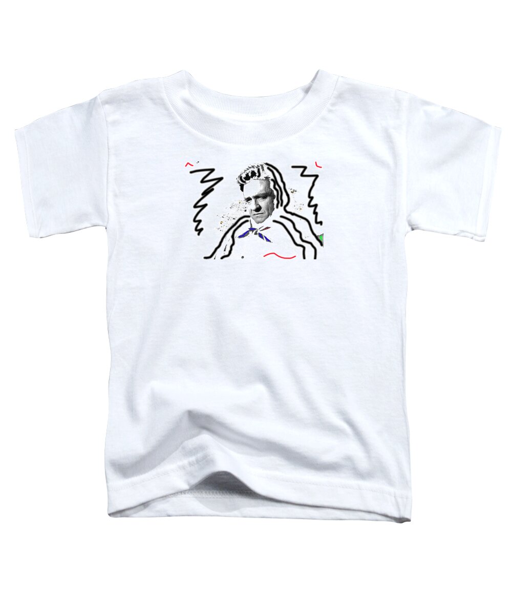 Johnny Cash Man In White Literary Homage Old Tucson Az Saul Saint Paul Pearl Finish Drawn On Toddler T-Shirt featuring the photograph Johnny Cash Man in White literary homage Old Tucson Arizona 1971-2008 by David Lee Guss