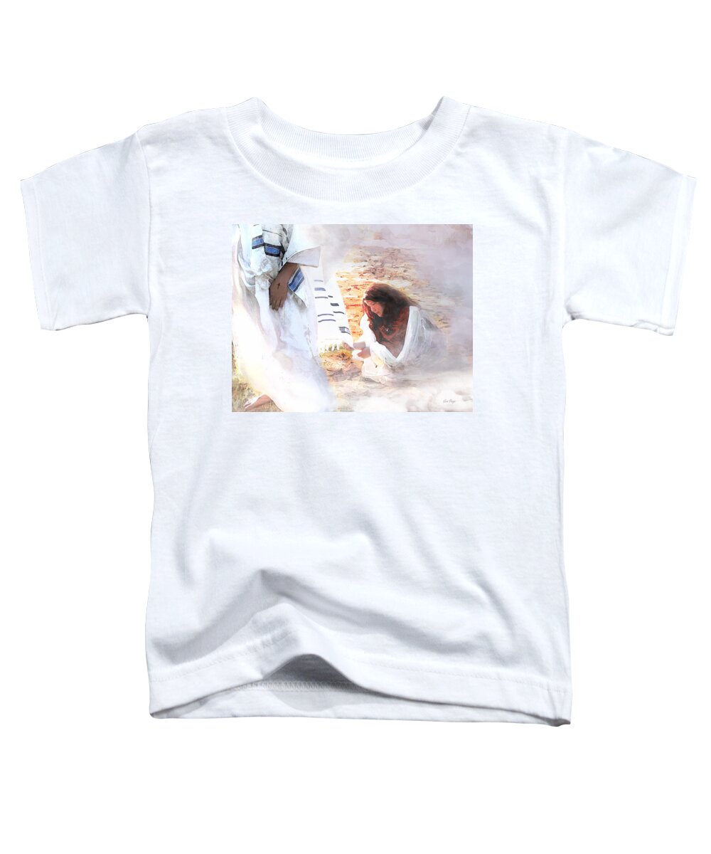 Just One Touch Toddler T-Shirt featuring the digital art Just One Touch by Jennifer Page