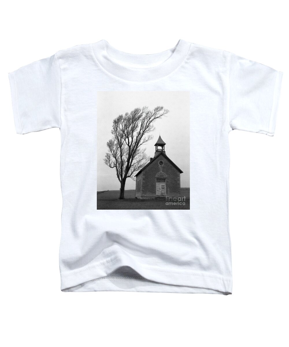 Kansas Toddler T-Shirt featuring the photograph Kansas Schoolhouse by Crystal Nederman