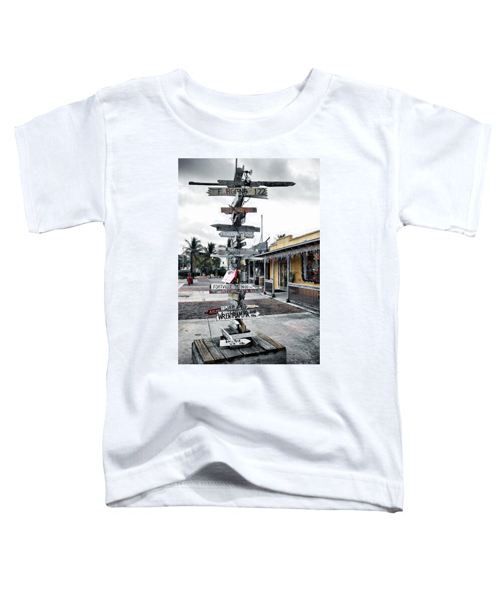 Key West Toddler T-Shirt featuring the photograph Key West Wharf by Ellen Heaverlo