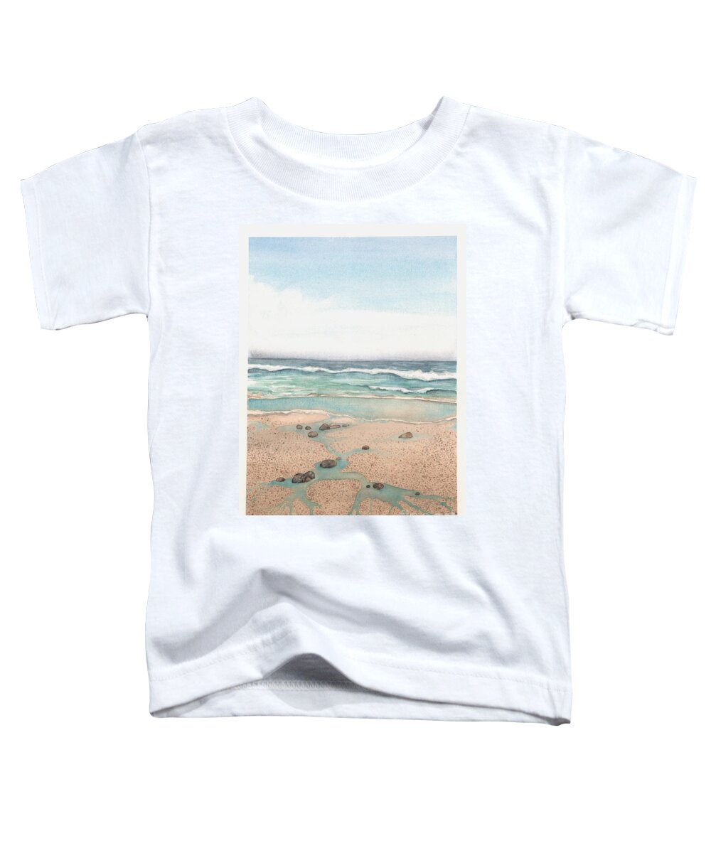 Beach Toddler T-Shirt featuring the painting Laguna Beach by Hilda Wagner