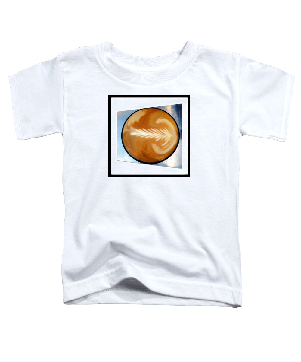 Latte Art Stainless Toddler T-Shirt featuring the photograph Latte Art Stainless by Susan Garren