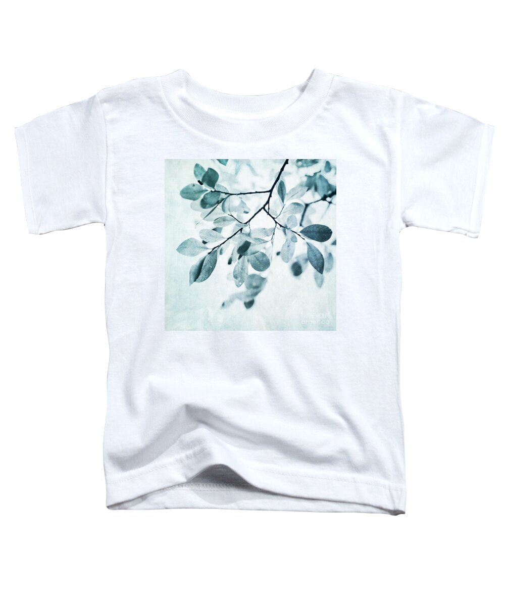 Foliage Toddler T-Shirt featuring the photograph Leaves In Dusty Blue by Priska Wettstein