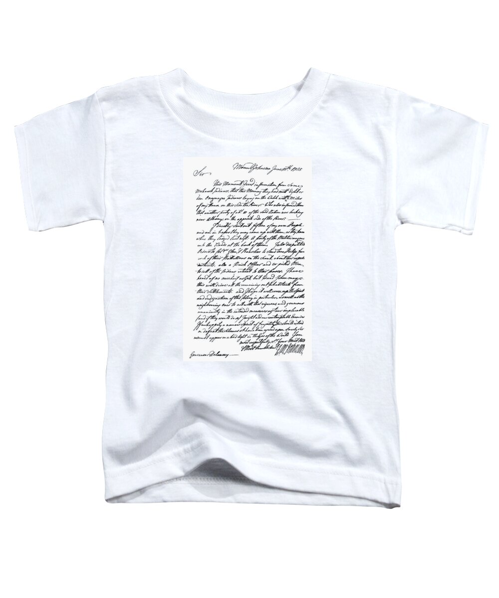 1755 Toddler T-Shirt featuring the painting Letter Indian Affairs, 1755 by Granger