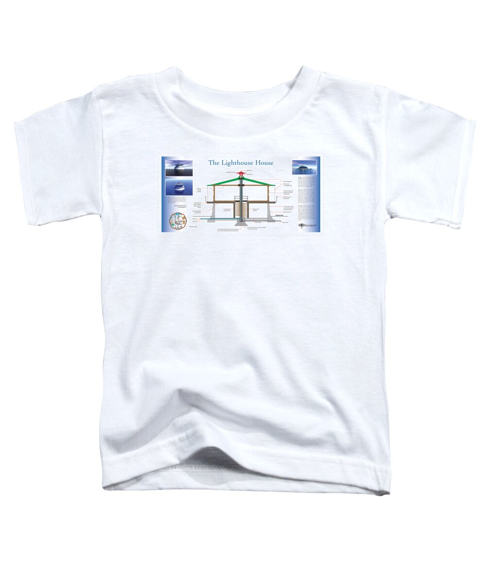 Lighthouse Toddler T-Shirt featuring the digital art Lighthouse House by Paul Gaj