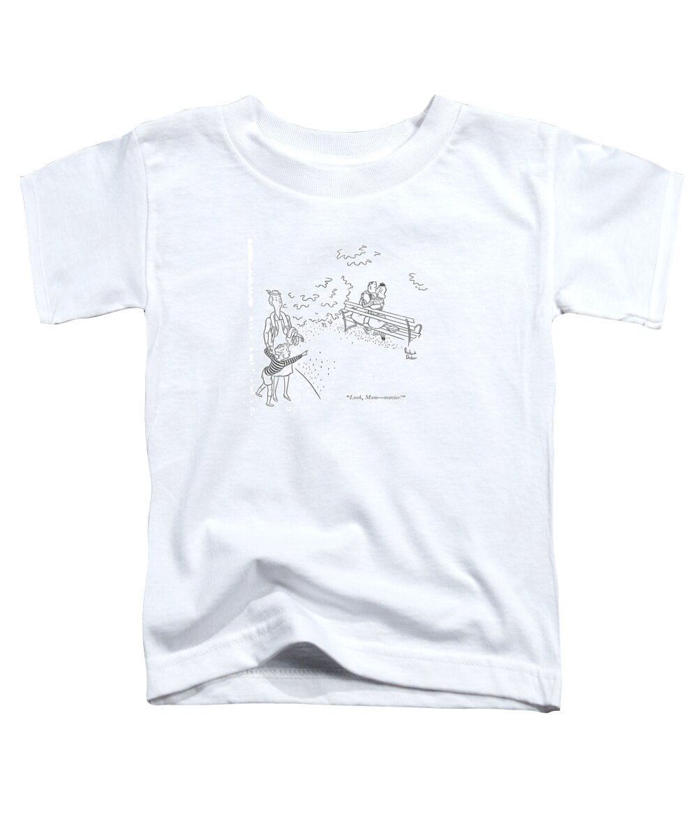 110416 Rde Richard Decker Toddler T-Shirt featuring the drawing Look, Mom by Richard Decker