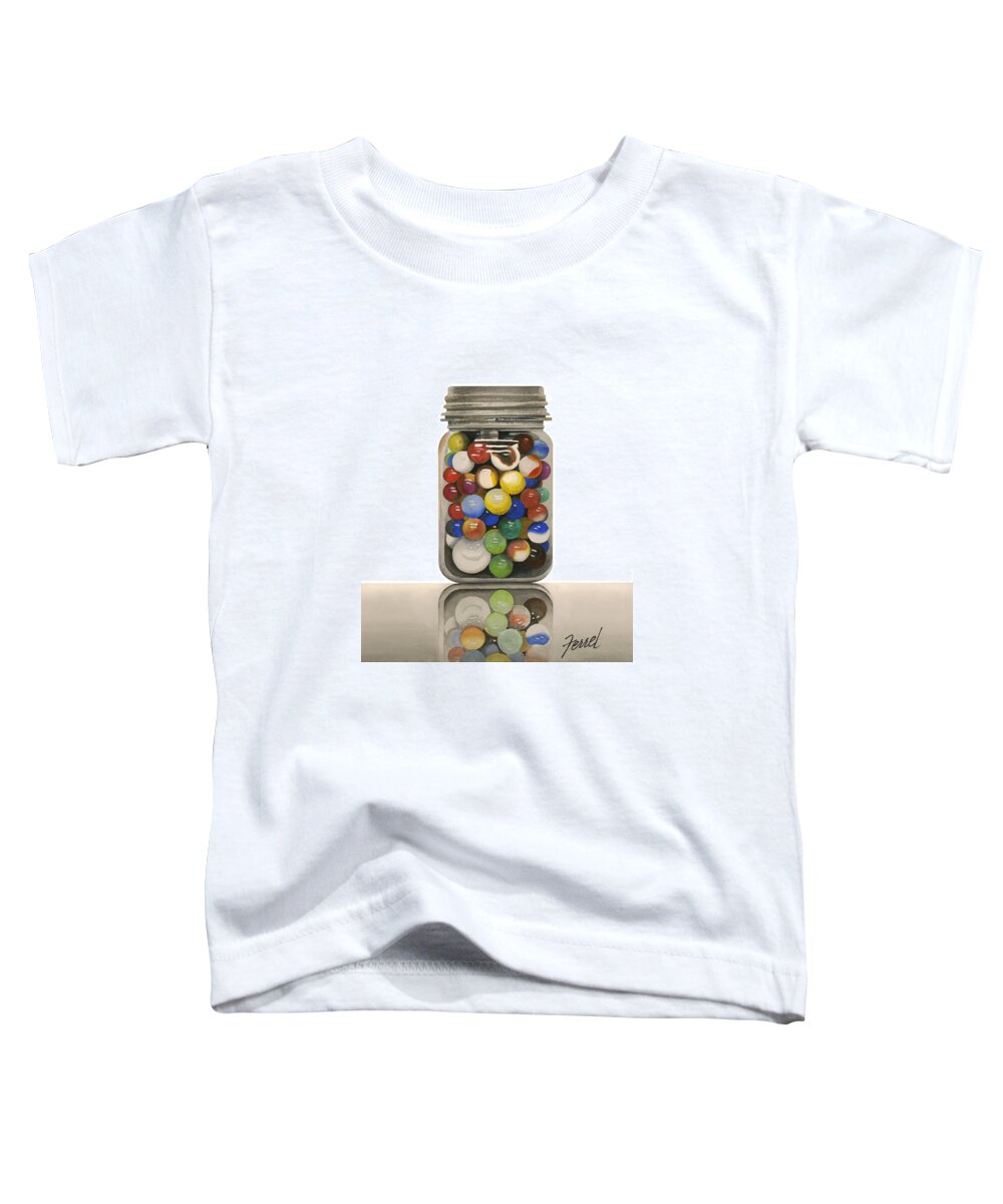 Marbles Toddler T-Shirt featuring the painting Lost and Found by Ferrel Cordle