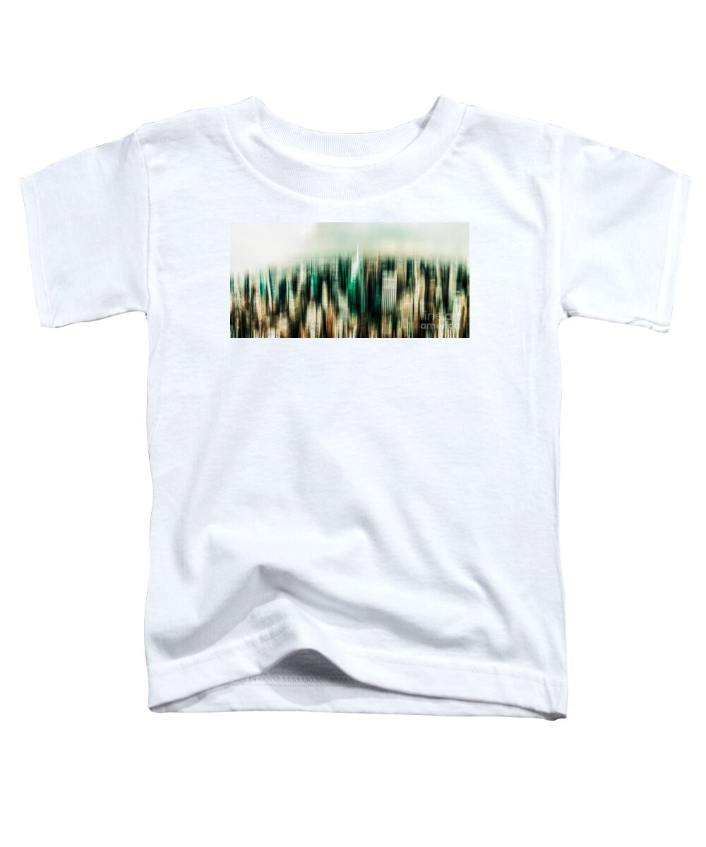 Nyc Toddler T-Shirt featuring the photograph Manhattan Panorama Abstract by Hannes Cmarits