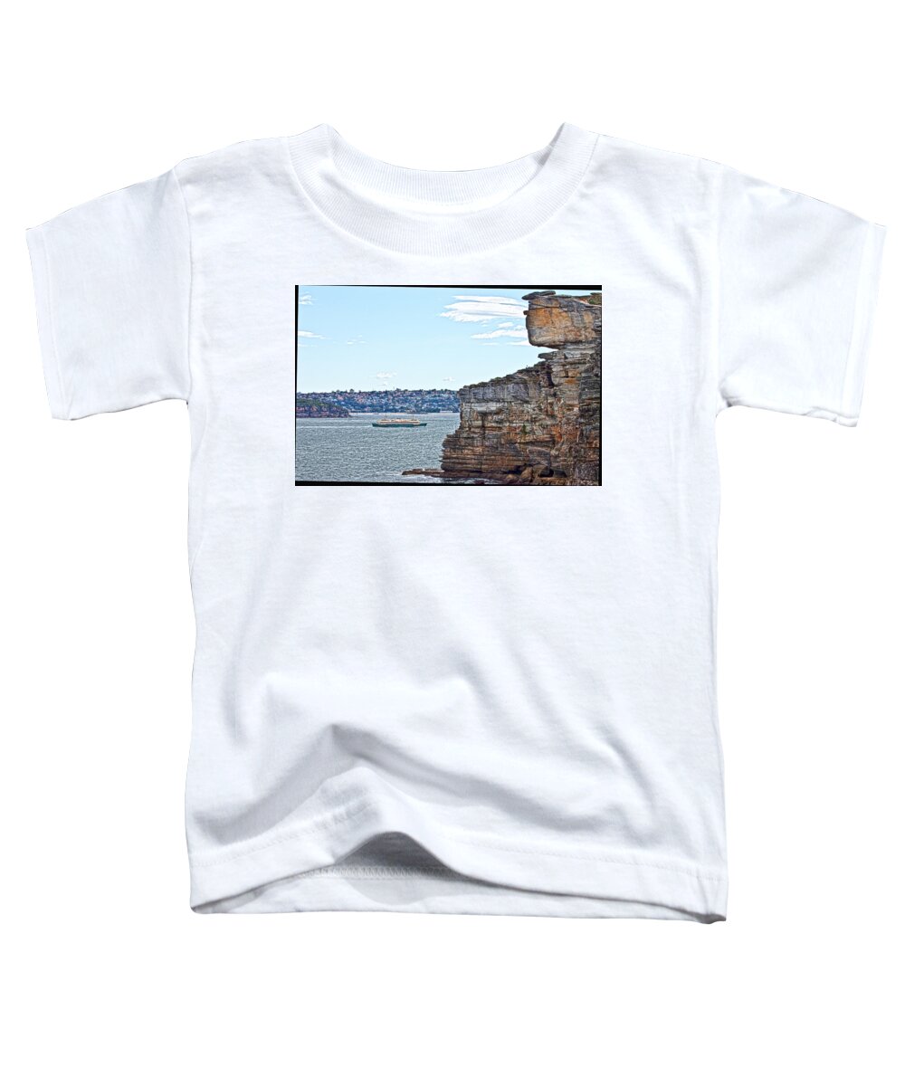 North Head Toddler T-Shirt featuring the photograph Manly Ferry Passing By by Miroslava Jurcik