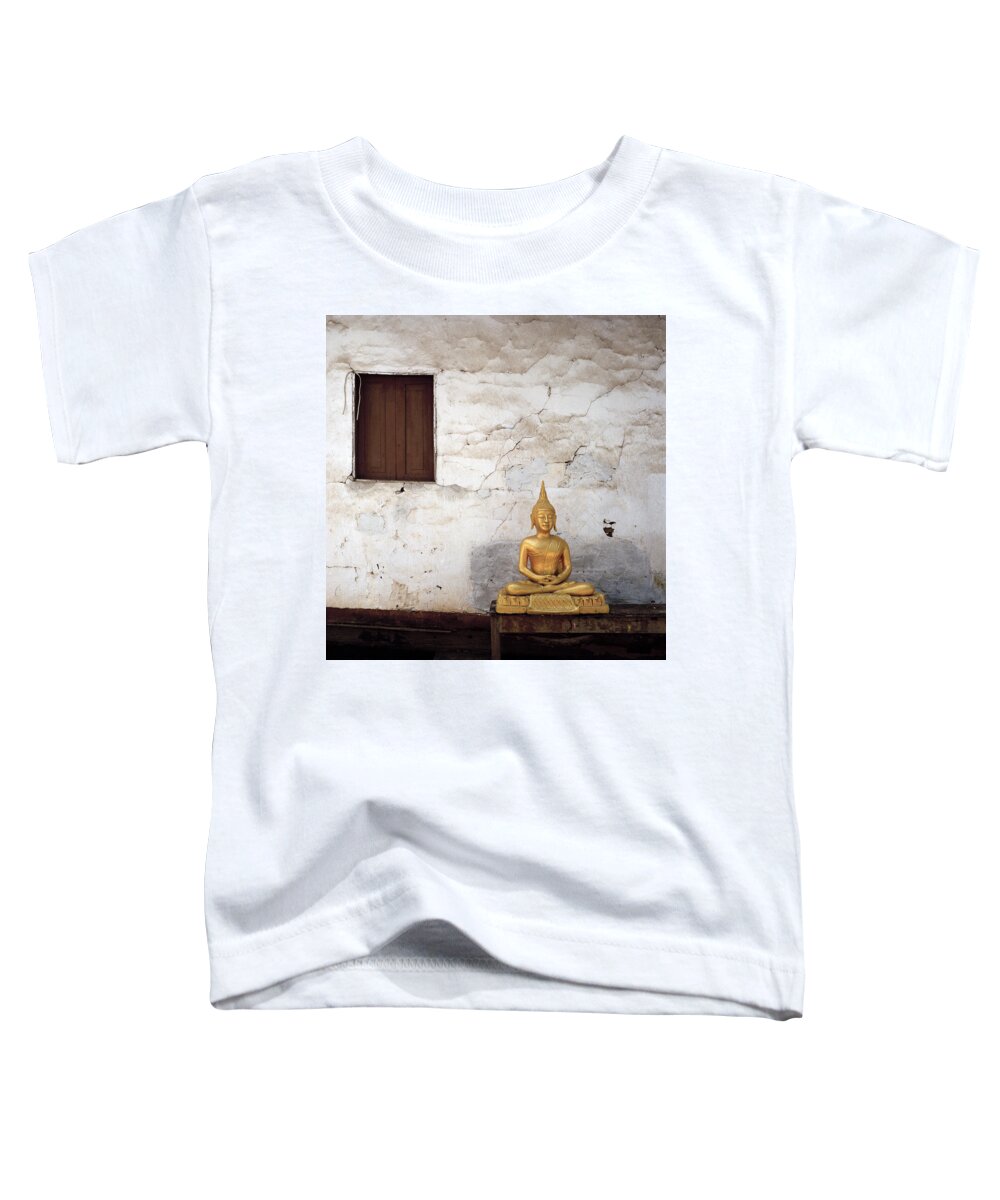 Solitude Toddler T-Shirt featuring the photograph Meditation In Laos by Shaun Higson
