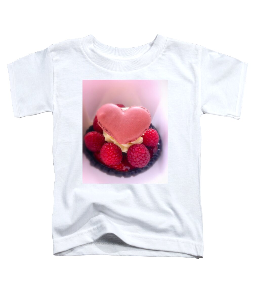 Meringue Heart Toddler T-Shirt featuring the photograph Meringue Heart Dessert by Susan Garren