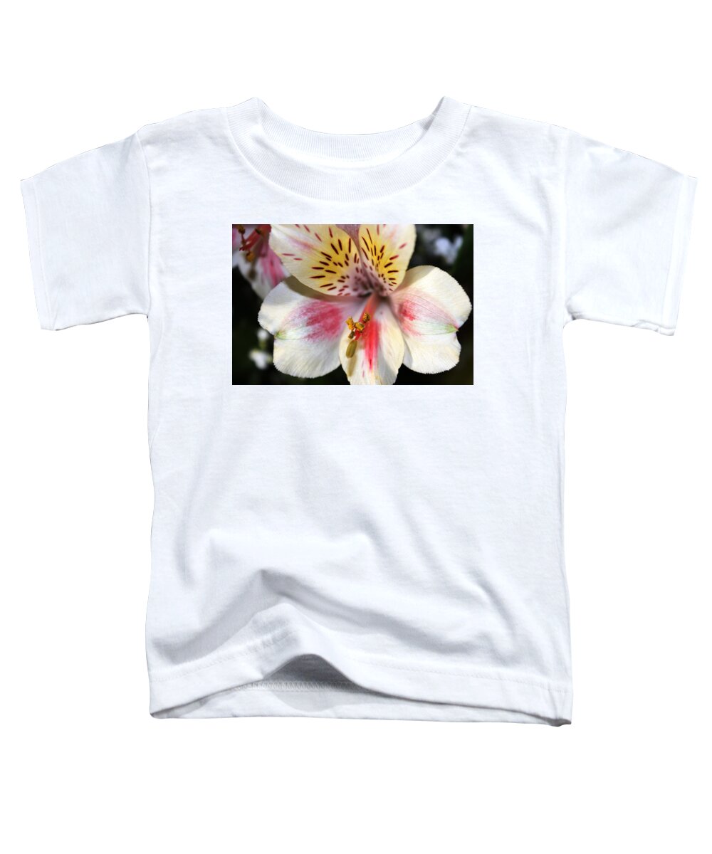 Flowers Toddler T-Shirt featuring the photograph Miniature Oriental White Lily by Judy Palkimas