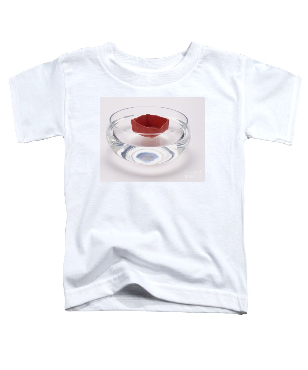Science Toddler T-Shirt featuring the photograph Modelling Clay Floating In Water by Dorling Kindersley