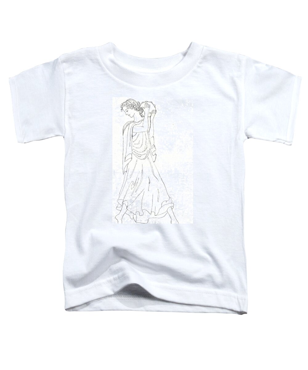 Muses Toddler T-Shirt featuring the painting Terpsichore Muse of Dance by Maria Hunt