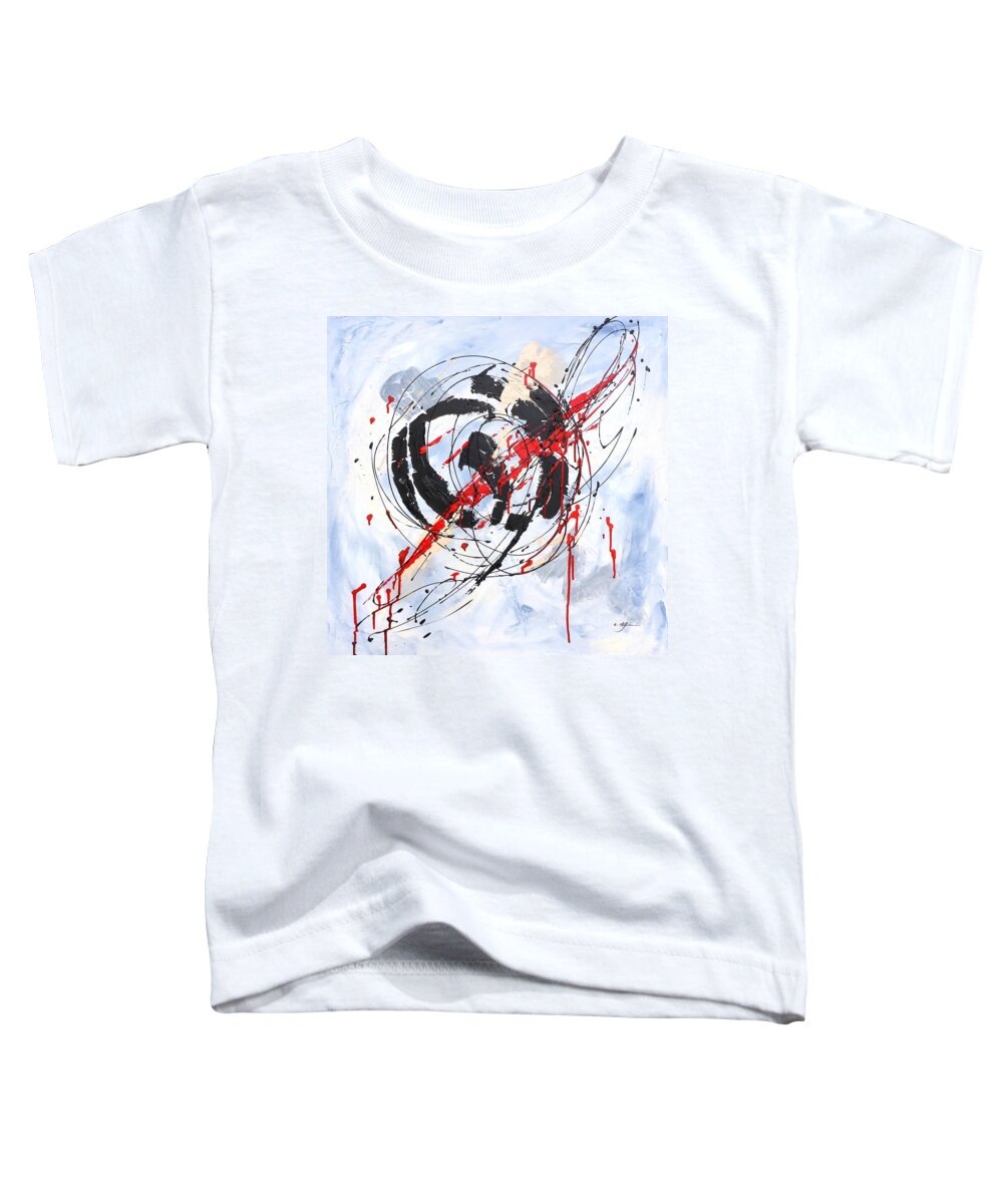 Painting Toddler T-Shirt featuring the painting Musical Abstract 002 by Cristina Stefan