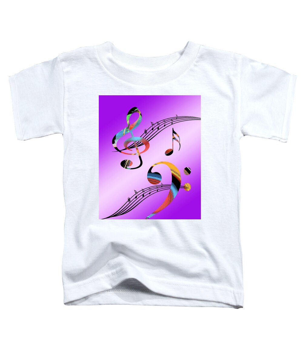 Music Toddler T-Shirt featuring the digital art Musical Illusion by Gill Billington