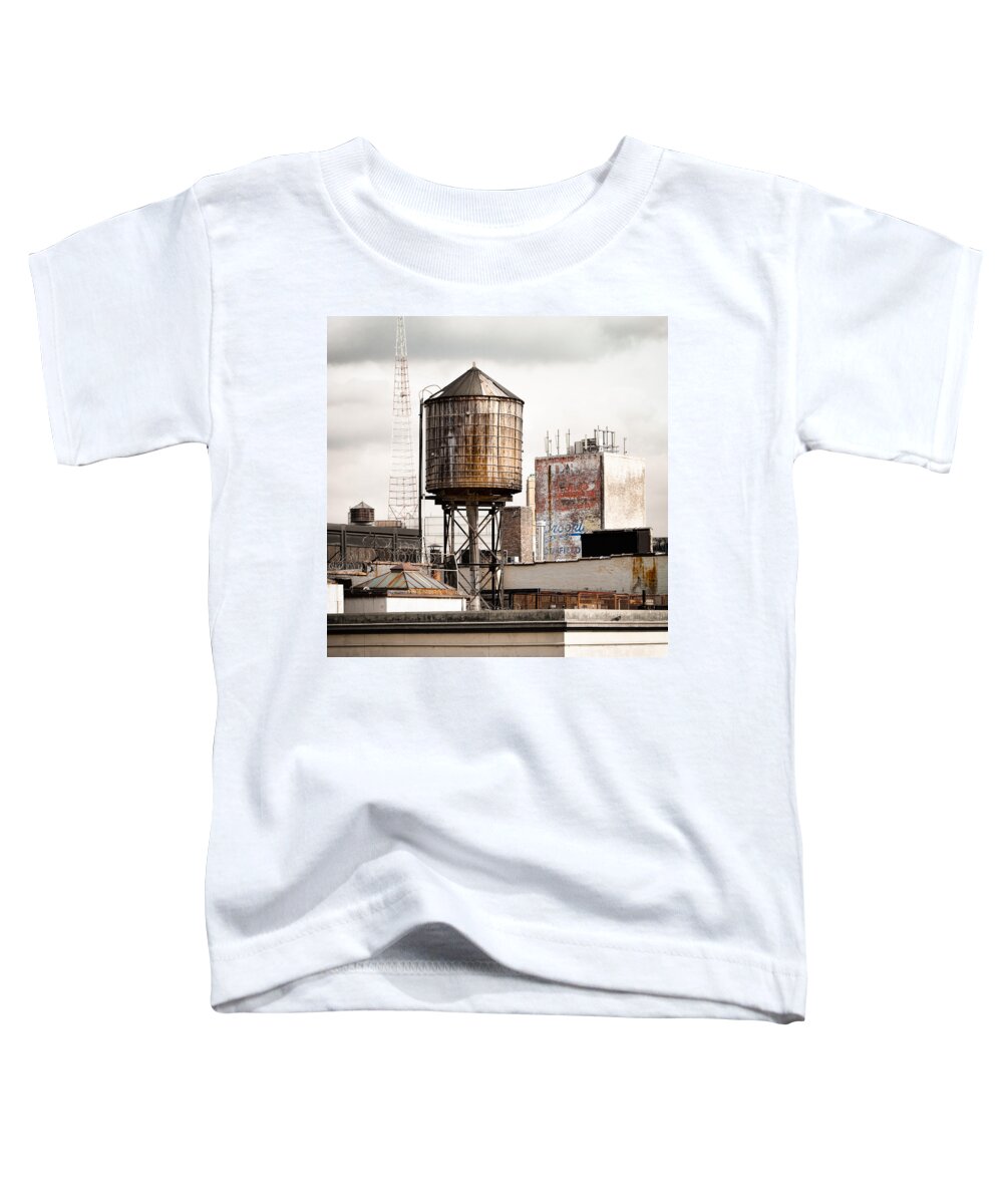 Water Towers Toddler T-Shirt featuring the photograph New York water tower 16 by Gary Heller