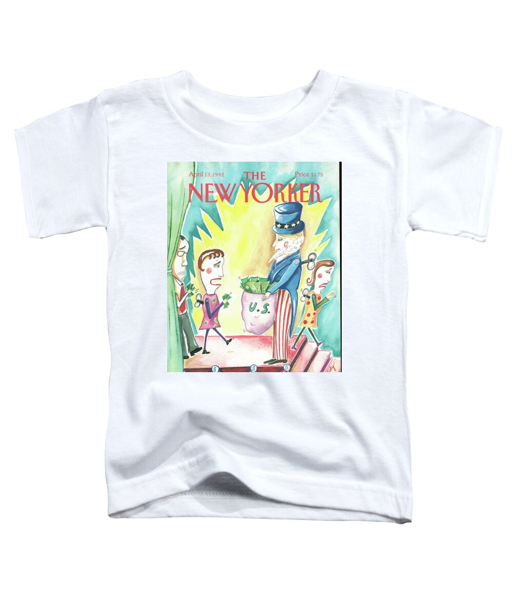 Business Toddler T-Shirt featuring the painting New Yorker April 13th, 1992 by Stephanie Skalisky
