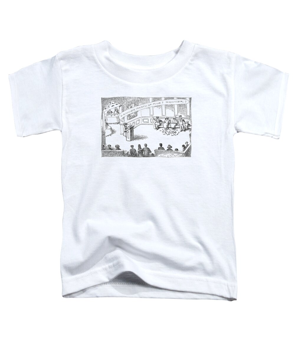 Skeletons Toddler T-Shirt featuring the drawing New Yorker April 13th, 1998 by John O'Brien