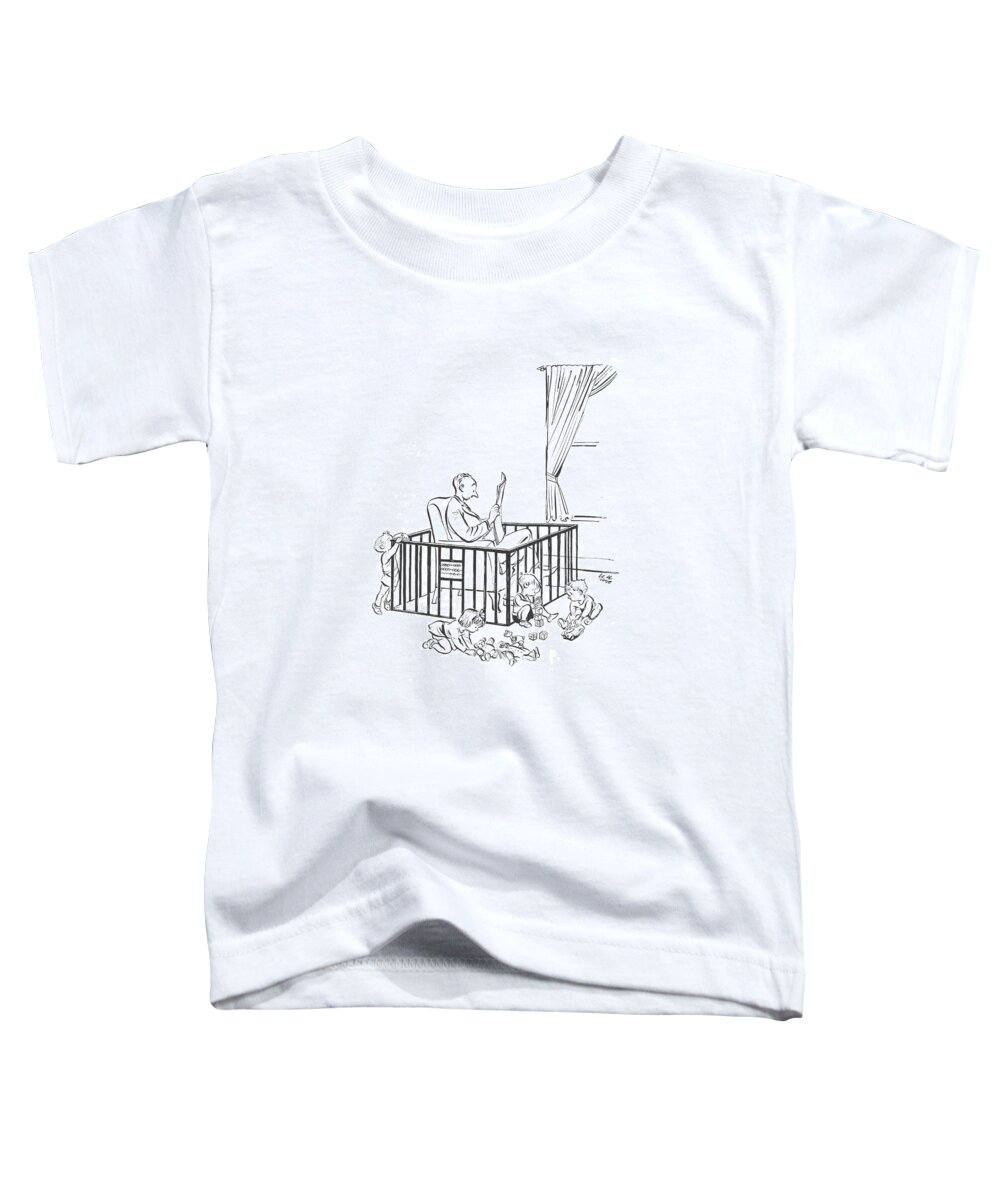 110331 Cro Carl Rose Toddler T-Shirt featuring the drawing New Yorker April 20th, 1940 by Carl Rose