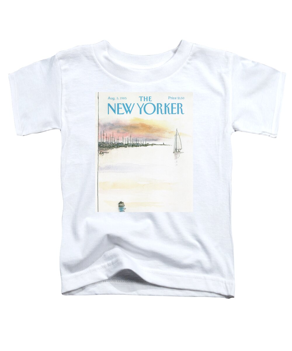 Nature Toddler T-Shirt featuring the painting New Yorker August 5th, 1985 by Arthur Getz