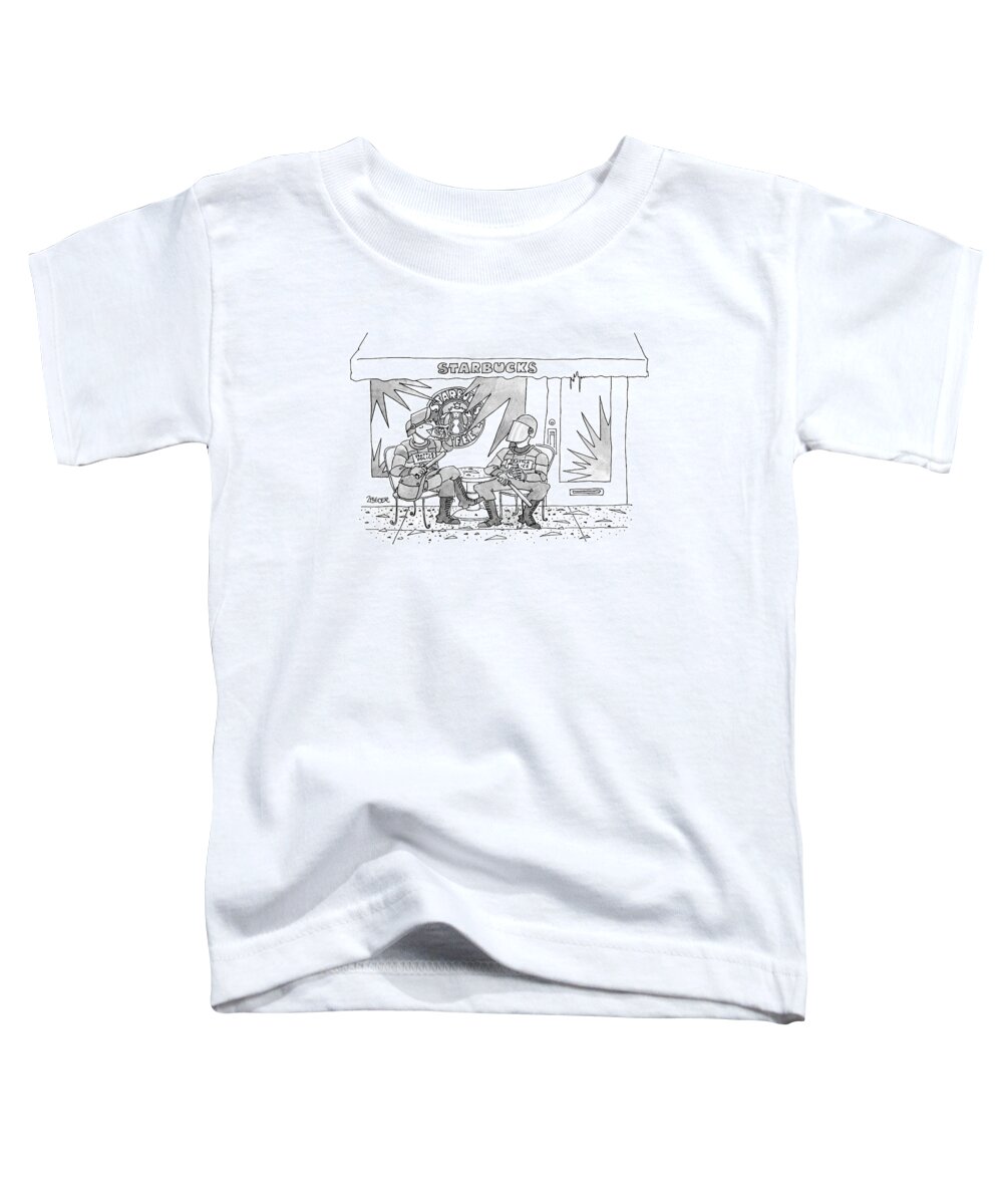 Police - General Toddler T-Shirt featuring the drawing New Yorker December 13th, 1999 by Jack Ziegler