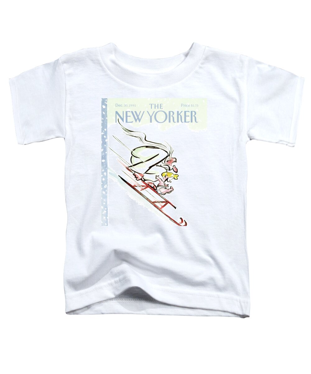 Age Toddler T-Shirt featuring the painting New Yorker December 30th, 1991 by Lee Lorenz
