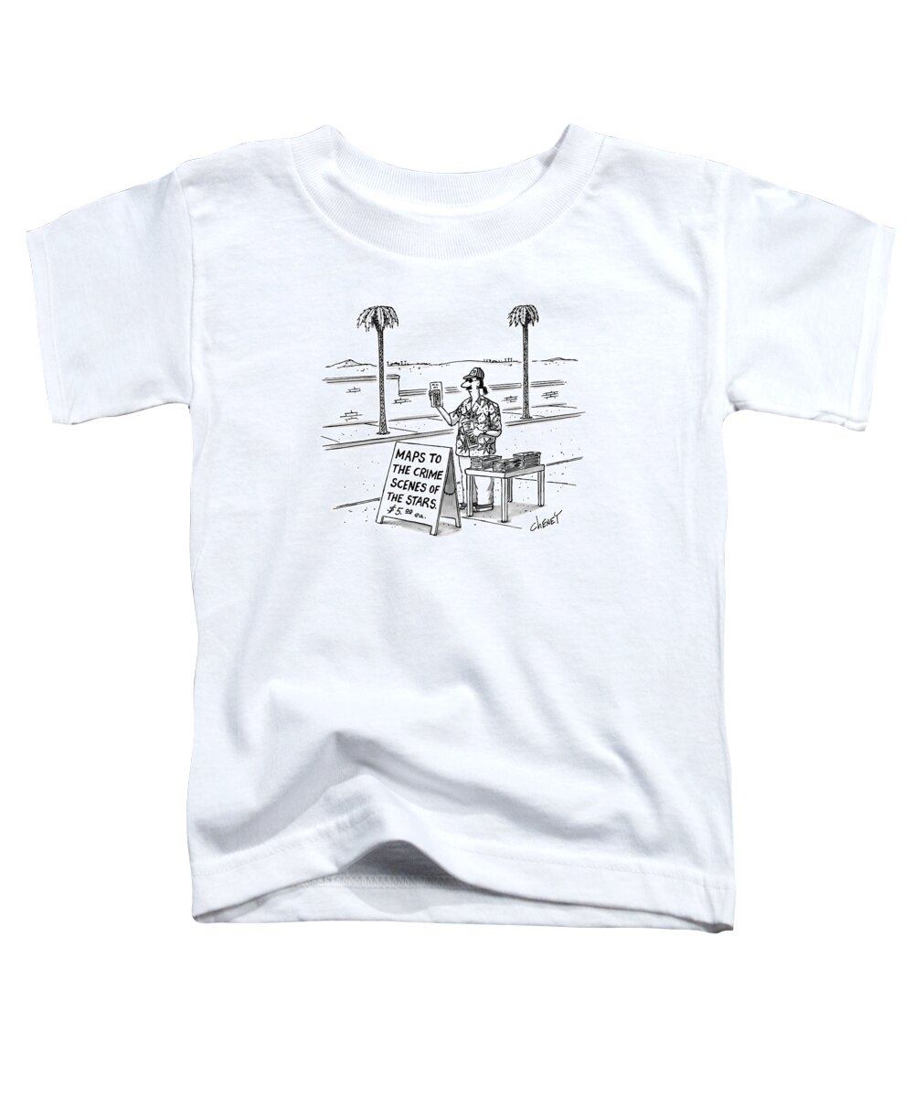Road Side Stands Toddler T-Shirt featuring the drawing New Yorker February 23rd, 1998 by Tom Cheney