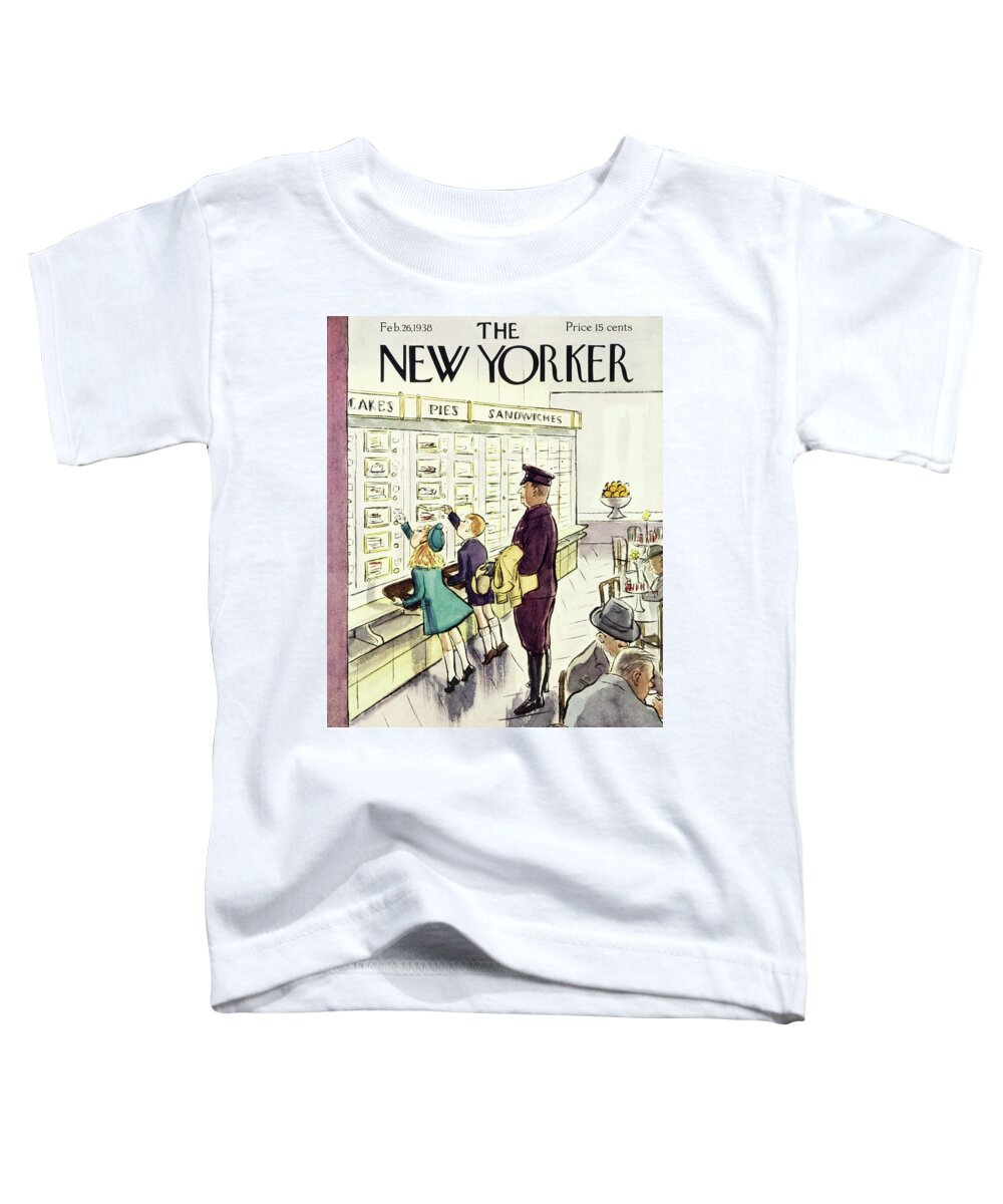 Children Toddler T-Shirt featuring the painting New Yorker February 26 1938 by Helene E Hokinson