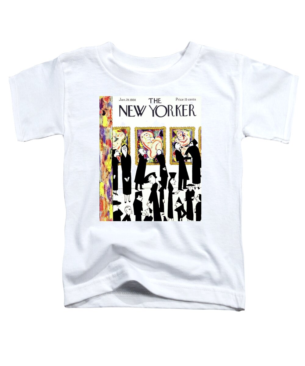 Art Toddler T-Shirt featuring the painting New Yorker January 29 1938 by Christina Malman