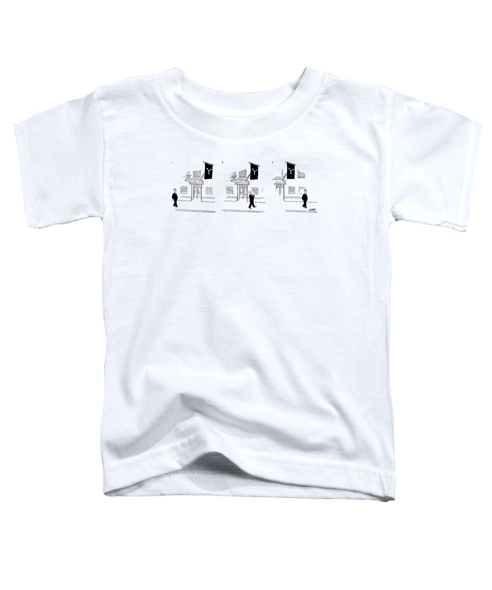 Education Toddler T-Shirt featuring the drawing New Yorker July 10th, 1954 by Mischa Richter
