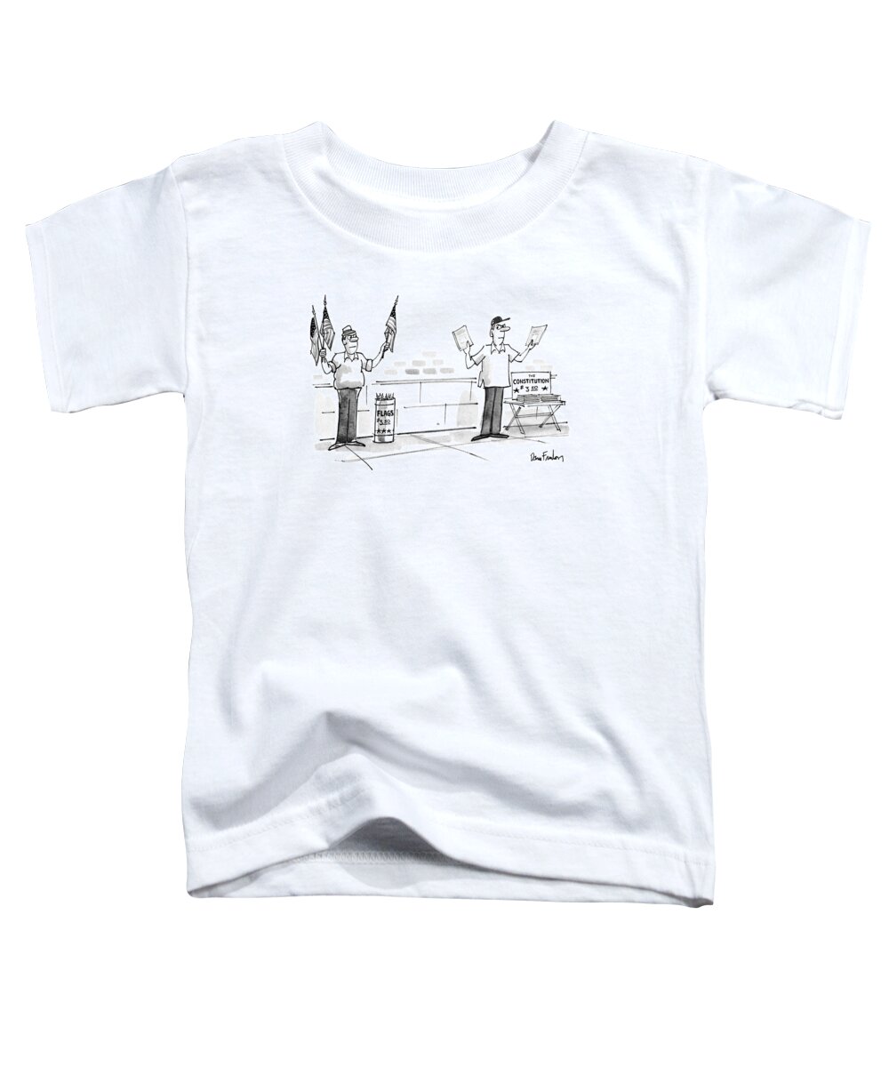 Consumerism Toddler T-Shirt featuring the drawing New Yorker July 9th, 1990 by Dana Fradon