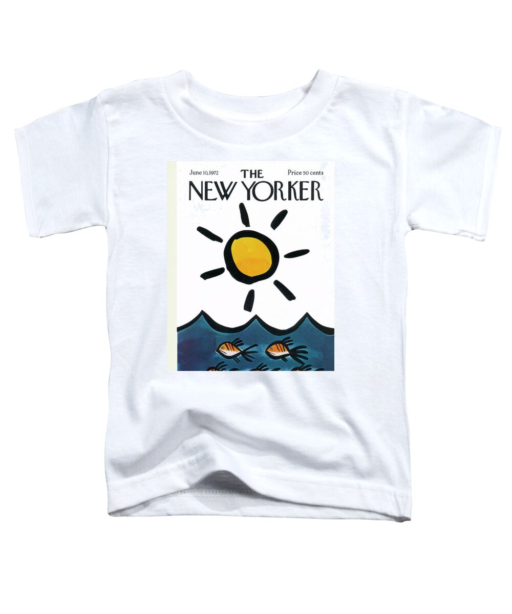 Donald Reilly Toddler T-Shirt featuring the painting New Yorker June 10th, 1972 by Donald Reilly