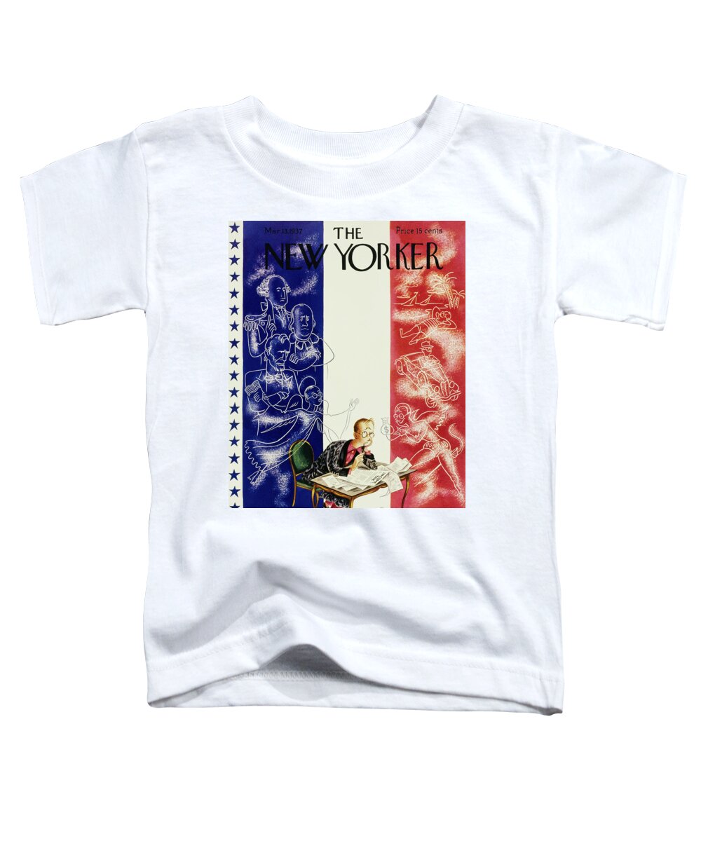 Desk Toddler T-Shirt featuring the painting New Yorker March 13 1937 by Constantin Alajalov