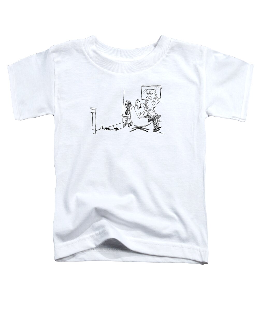 (the Man Sees Two Little Dinosaurs Entering The Mouse Hole.)
History Toddler T-Shirt featuring the drawing New Yorker March 21st, 1994 by Al Ross