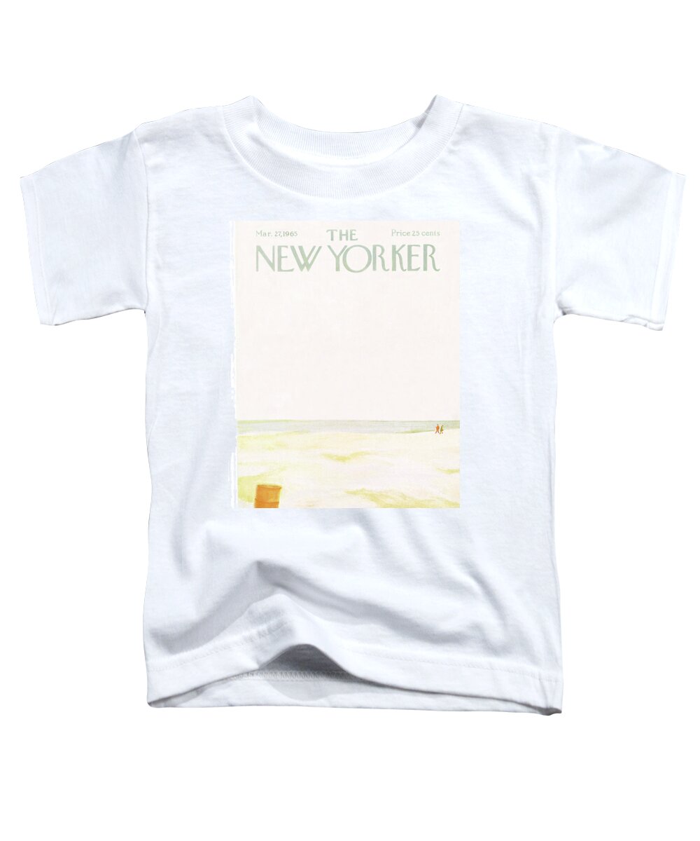 Sea Toddler T-Shirt featuring the painting New Yorker March 27th, 1965 by James Stevenson