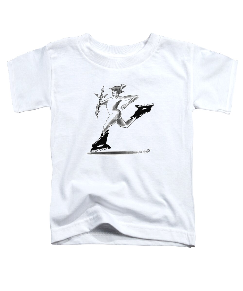 (mercury Wearing In-line Skates)
Books Toddler T-Shirt featuring the drawing New Yorker March 29th, 1993 by Peter Porges