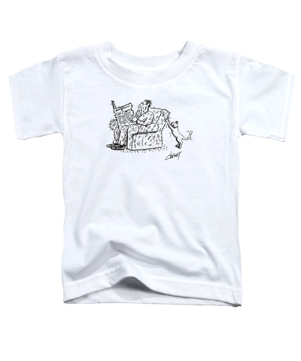 Pets Toddler T-Shirt featuring the drawing New Yorker March 5th, 1984 by Tom Cheney