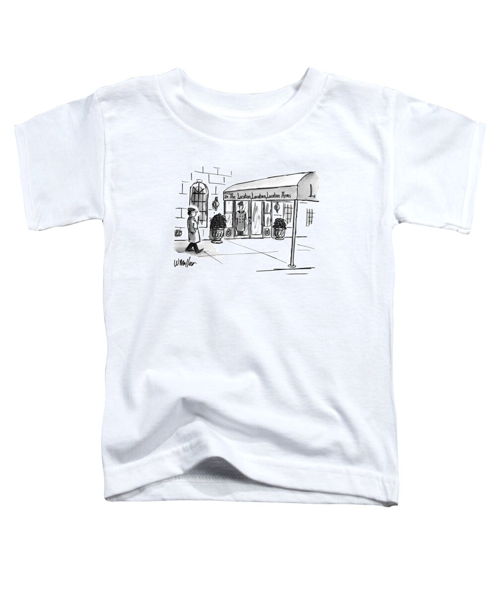 Urban Toddler T-Shirt featuring the drawing New Yorker May 13th, 1996 by Warren Miller