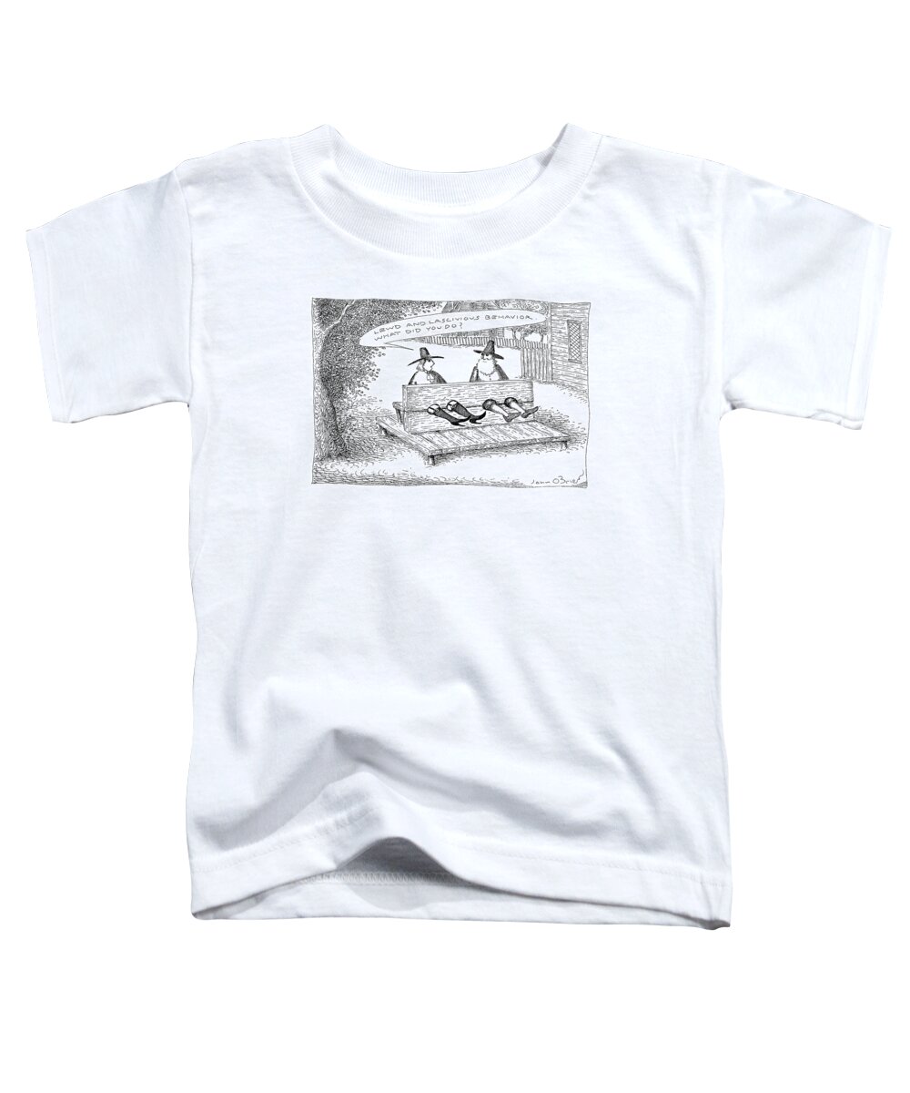 Pilgrims Toddler T-Shirt featuring the drawing New Yorker October 6th, 1997 by John O'Brien