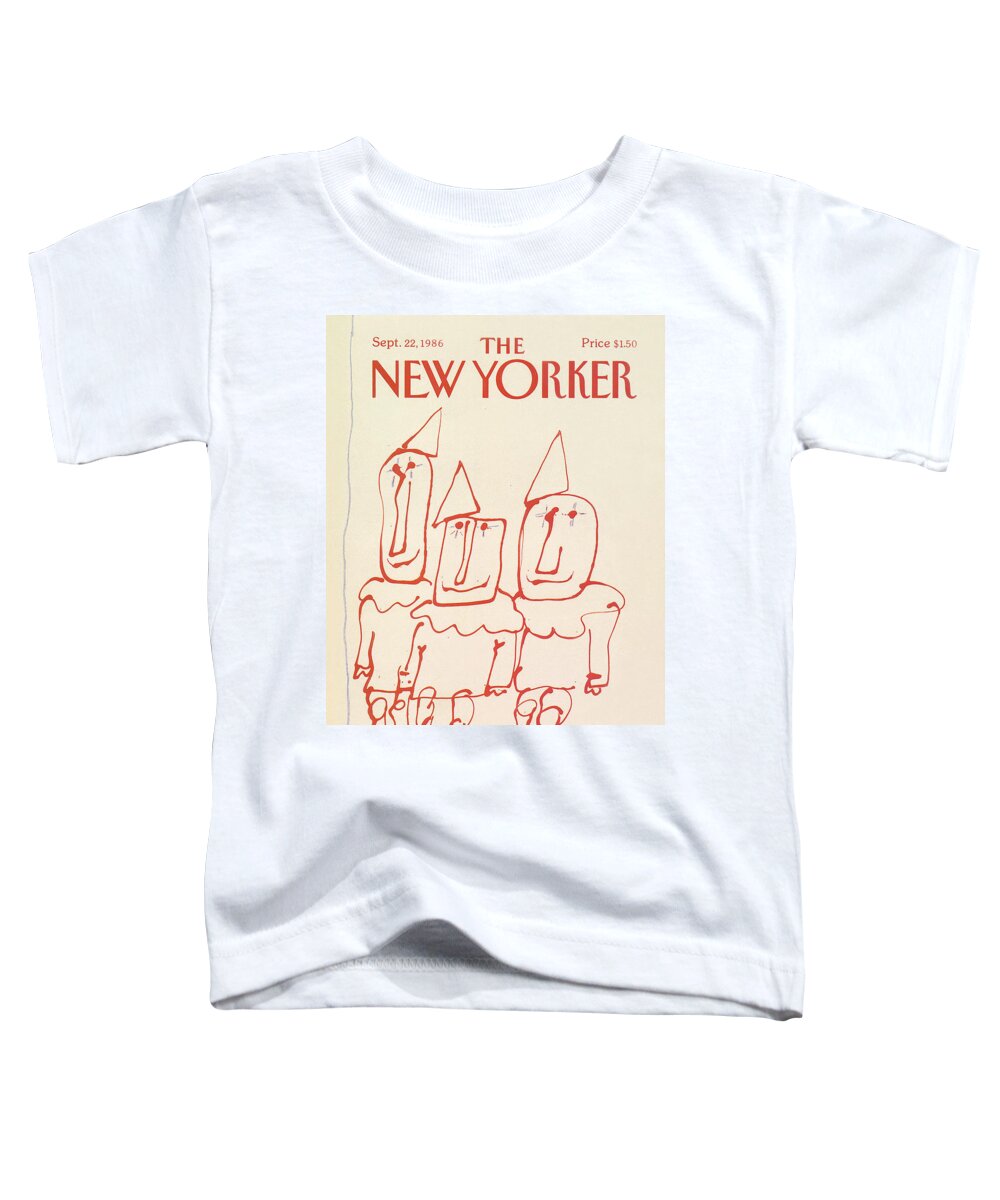 Entertainment Toddler T-Shirt featuring the painting New Yorker September 22nd, 1986 by Robert Tallon