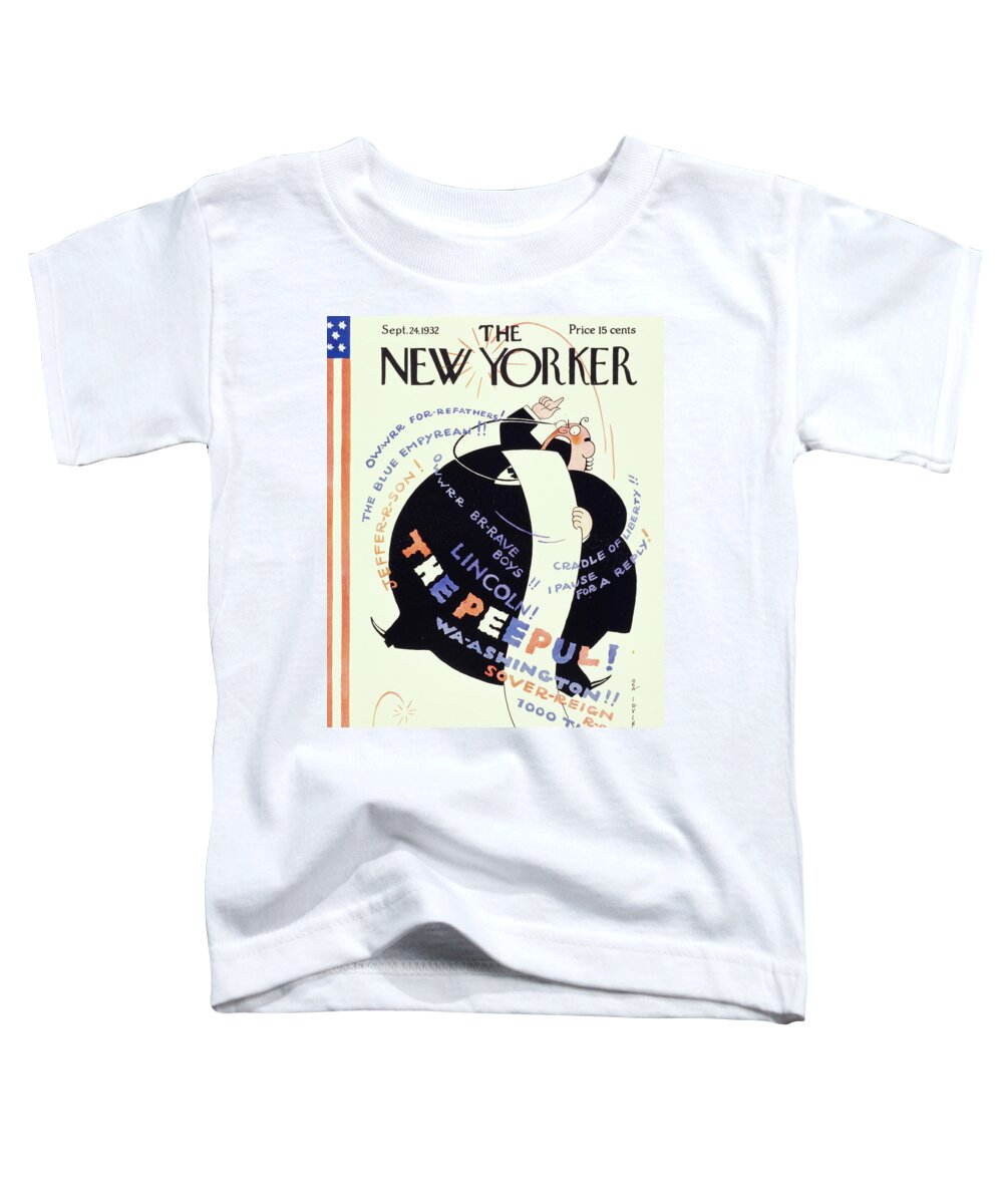 Illustration Toddler T-Shirt featuring the painting New Yorker September 24 1932 by Rea Irvin
