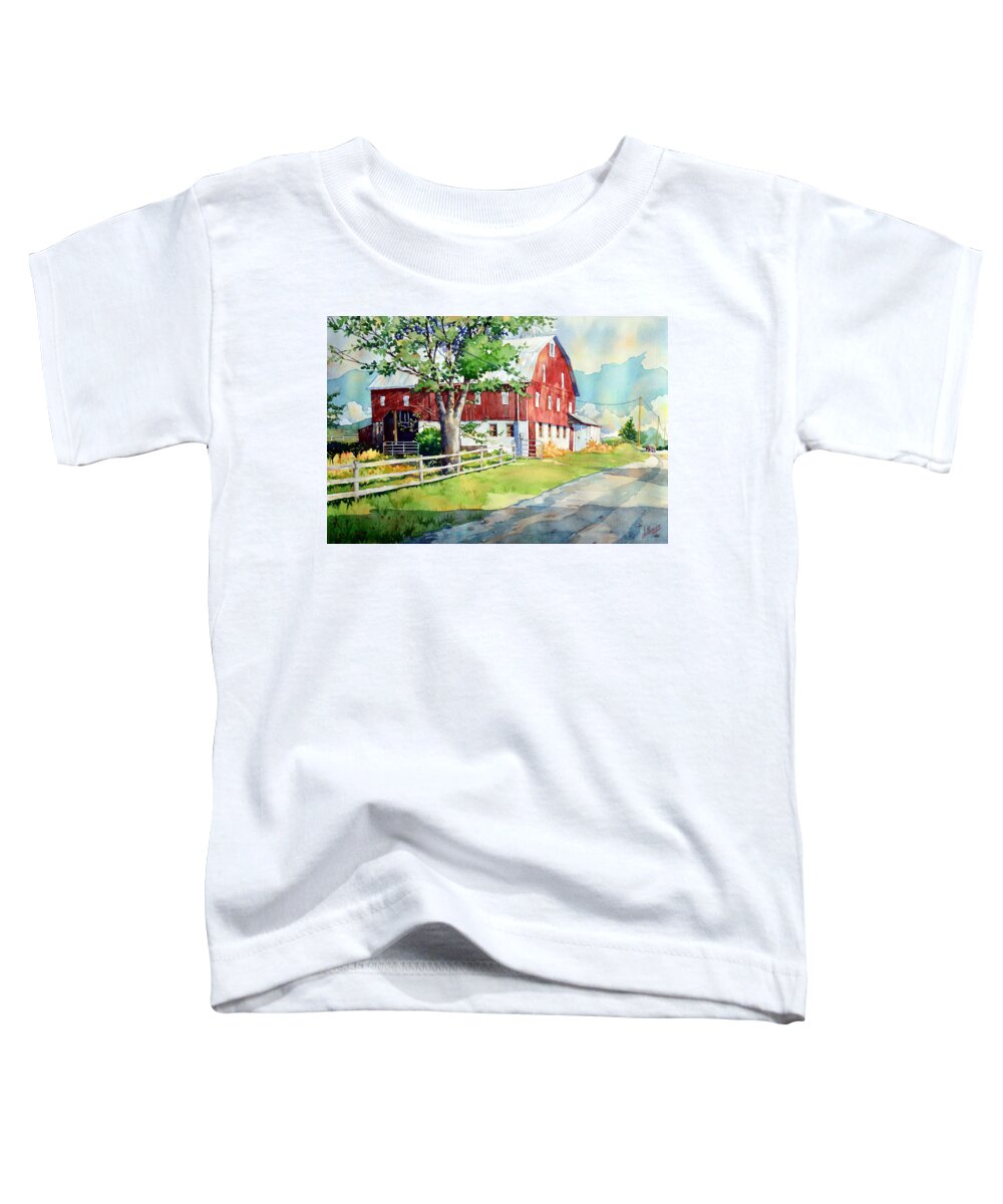 Nature Toddler T-Shirt featuring the painting Old Red by Mick Williams