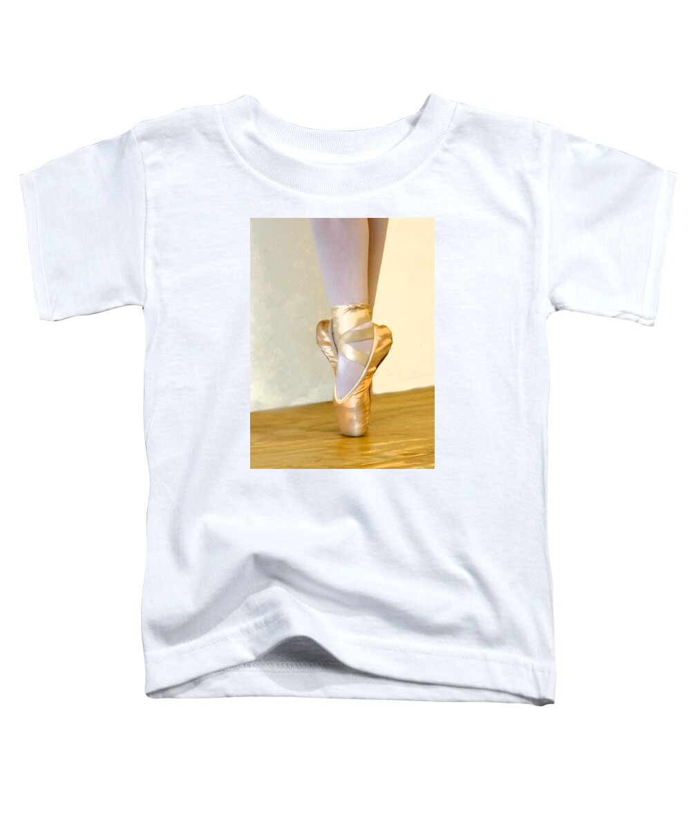 Ballet Toddler T-Shirt featuring the photograph Ballet Toes On Point by Ginger Wakem