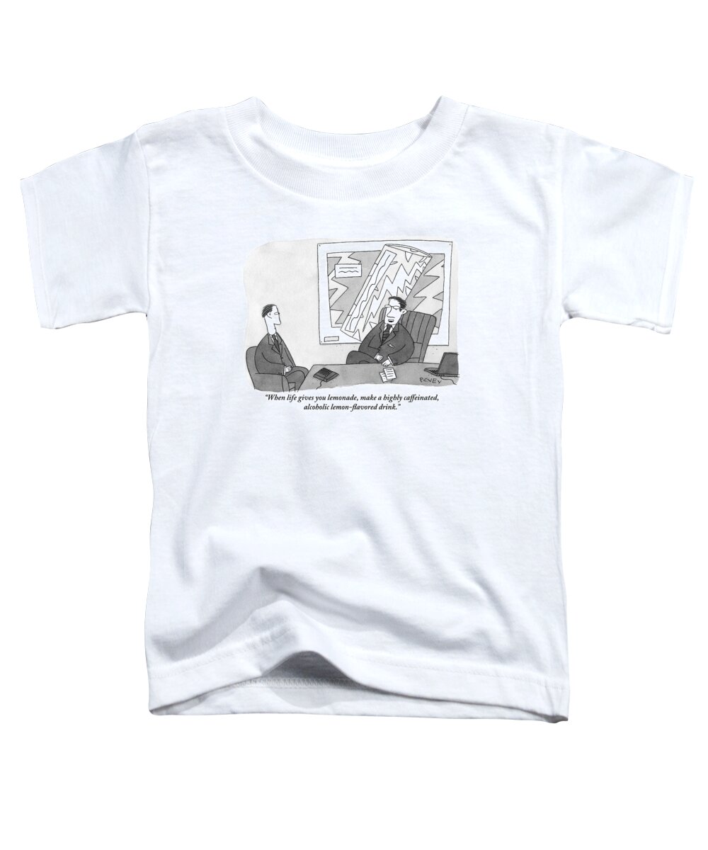 Lemons Toddler T-Shirt featuring the drawing One Businessman To Another by Peter C. Vey